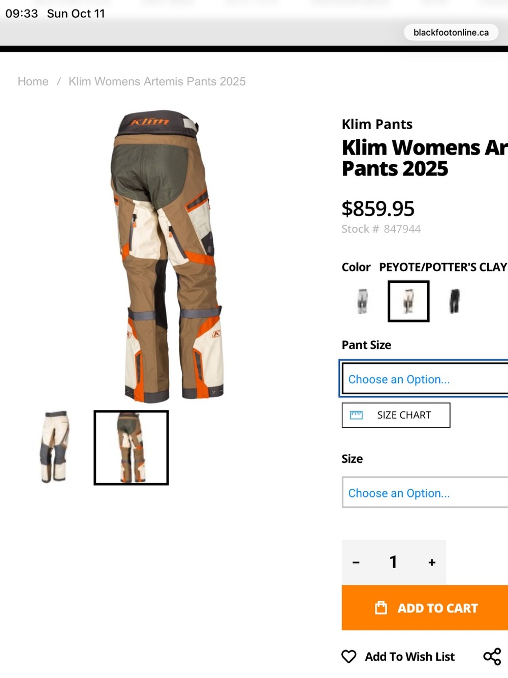 Klim Women's Artemis Track Pants — Peyote/Potter's Clay